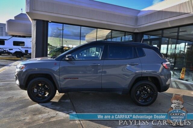 2023 Jeep Compass Trailhawk / 4X4 / Leather Trimmed Seats / Adaptive Cruise Control / Lane Departure & Blind Spot Alert / Apple CarPlay & Android Auto / USB Input / Back Up Camera / Keyless Entry & Start / 32 MPG / Low Miles / 1-Owner Anchorage AK 2023 Jeep Compass Trailhawk / 4X4 / Leather Trimmed Seats / Adaptive Cruise Control / Lane Departure & Blind Spot Alert / Apple CarPlay & Android Auto / USB Input / Back Up Camera / Keyless Entry & Start / 32 MPG / Low Miles / 1-Owner Anchorage AK