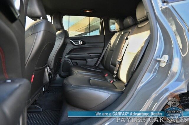2023 Jeep Compass Trailhawk / 4X4 / Leather Trimmed Seats / Adaptive Cruise Control / Lane Departure & Blind Spot Alert / Apple CarPlay & Android Auto / USB Input / Back Up Camera / Keyless Entry & Start / 32 MPG / Low Miles / 1-Owner Anchorage AK