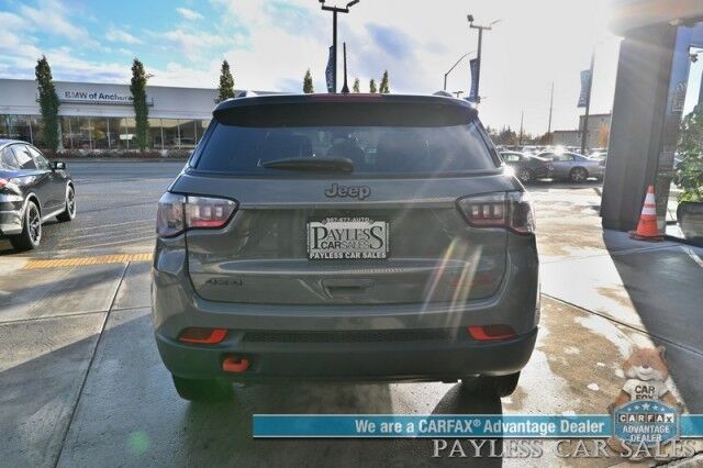 2023 Jeep Compass Trailhawk / 4X4 / Leather Trimmed Seats / Adaptive Cruise Control / Lane Departure & Blind Spot Alert / Apple CarPlay & Android Auto / USB Input / Back Up Camera / Keyless Entry & Start / 32 MPG / Low Miles / 1-Owner Anchorage AK