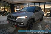 2023 Jeep Compass Trailhawk / 4X4 / Leather Trimmed Seats / Adaptive Cruise Control / Lane Departure & Blind Spot Alert / Apple CarPlay & Android Auto / USB Input / Back Up Camera / Keyless Entry & Start / 32 MPG / Low Miles / 1-Owner