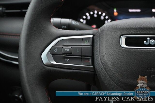 2023 Jeep Compass Trailhawk / 4X4 / Leather Trimmed Seats / Adaptive Cruise Control / Lane Departure & Blind Spot Alert / Apple CarPlay & Android Auto / USB Input / Back Up Camera / Keyless Entry & Start / 32 MPG / Low Miles / 1-Owner Anchorage AK