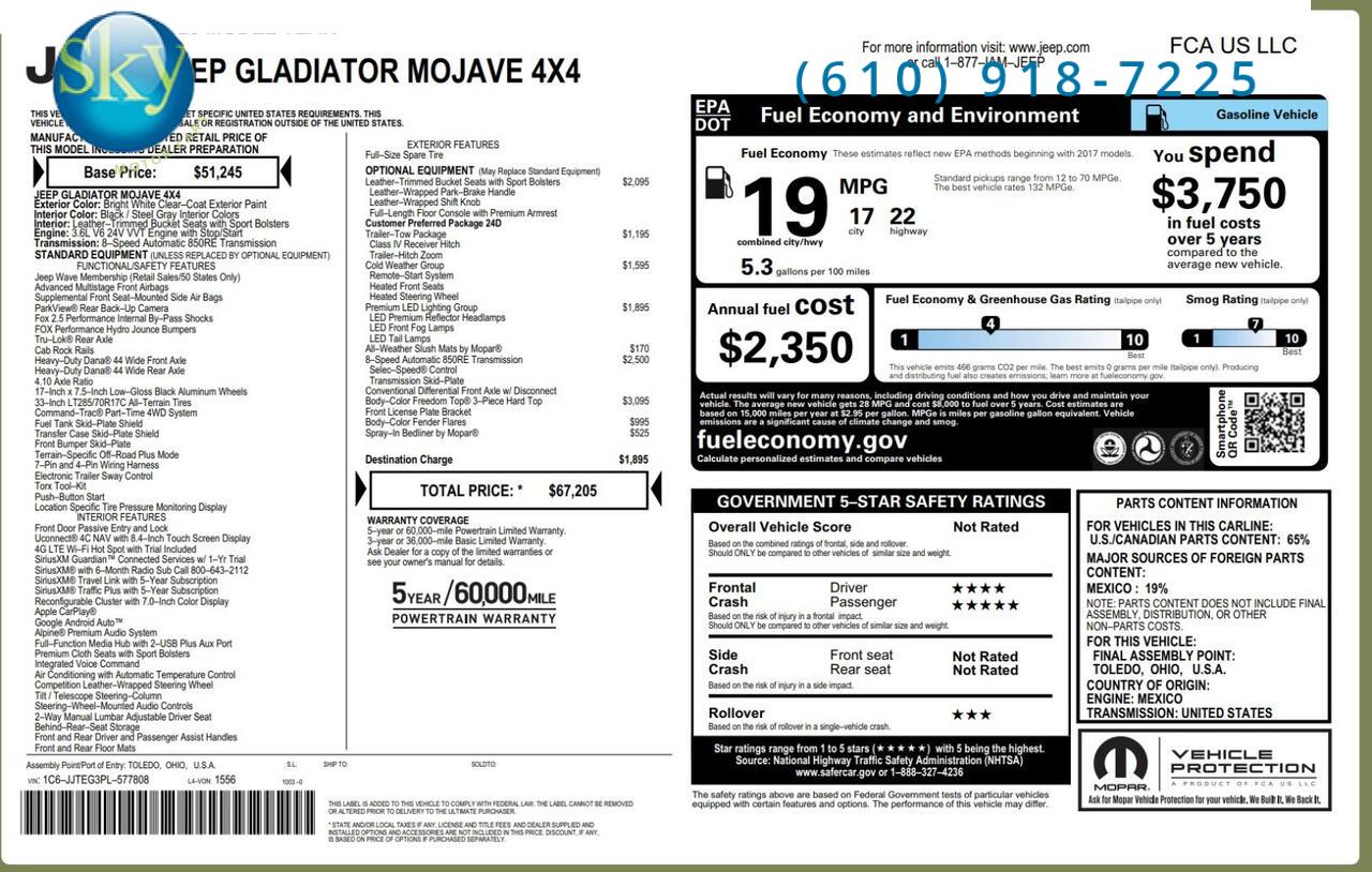 2023 Jeep Gladiator 4WD Mojave