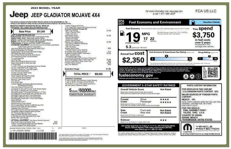 2023 Jeep Gladiator Mojave - 1-OWNER - ONLY 7K MILES Whitinsville MA