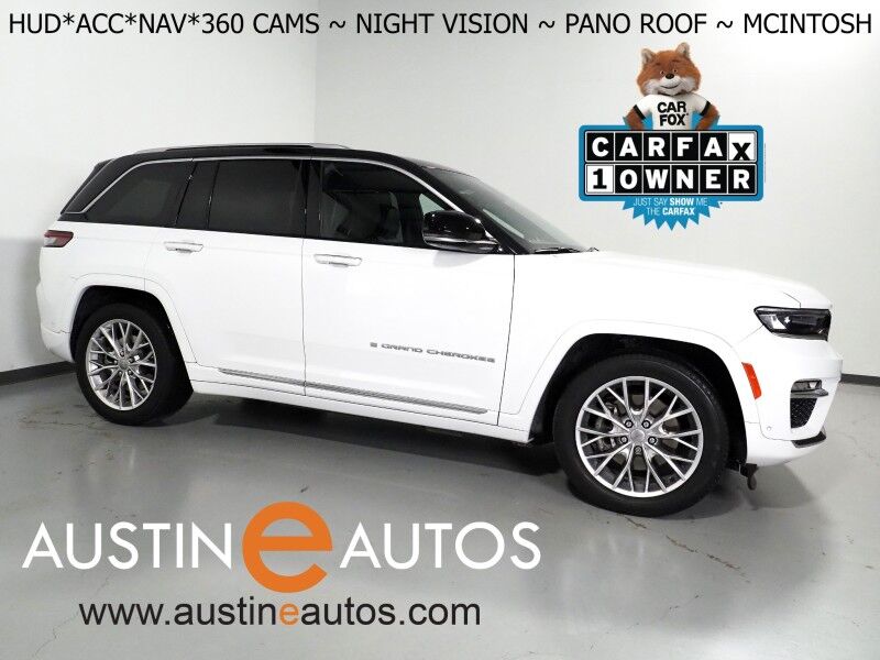 2023 Jeep Grand Cherokee 4xe Summit *ADVANCED PROTECH GROUP, HEADS-UP DISPLAY, NAVIGATION, ADAPTIVE CRUISE, SAFETY ALERTS, 360 CAMERAS, PANO MOONROOF, LEATHER, CLIMATE/MASSAGE SEATS, MCINTOSH AUDIO, ANDROID & APPLE