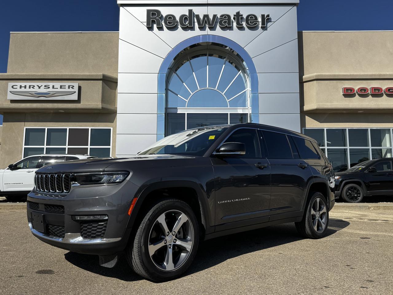 2023 Jeep Grand Cherokee L Limited 4x4 | Low KMs | V6 | Leather | Backup Camera | Heated Seats | Pano Sunroof Redwater AB