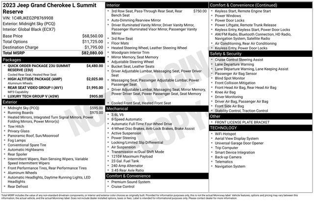2023 Jeep Grand Cherokee L Summit Raleigh NC