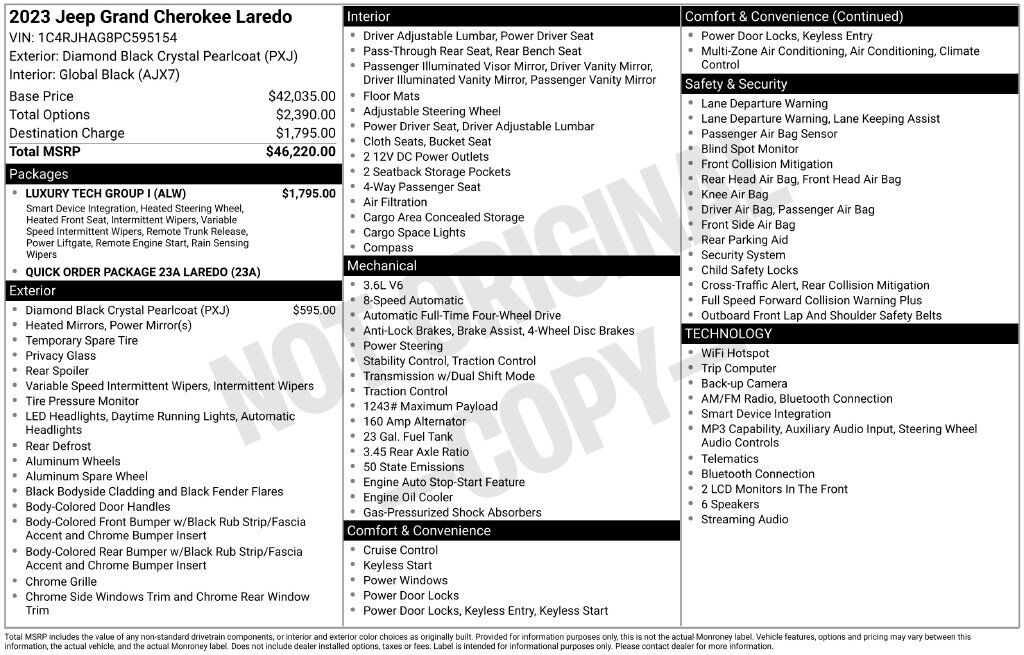 2023 Jeep Grand Cherokee Laredo OR