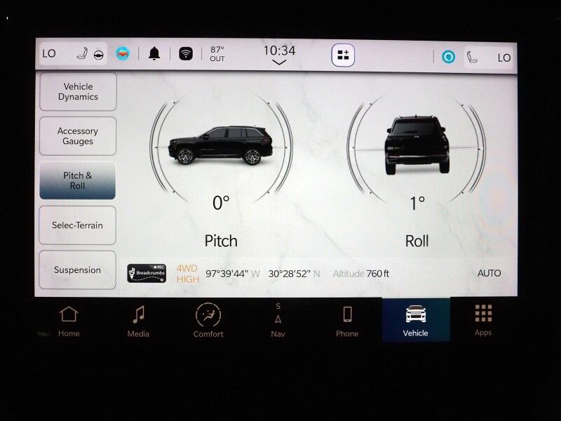 2023 Jeep Grand Cherokee Overland 4WD *NAVIGATION, ADAPTIVE CRUISE, SAFETY ALERTS, BACKUP-CAMERA, COLOR TOUCHSCREEN, PSNGR DISPLAY, PANORAMA MOONROOF, NAPPA LEATHER, CLIMATE SEATS, HTD STEERING, MCINTOSH AUDIO, ANDROID & APPLE Round Rock TX