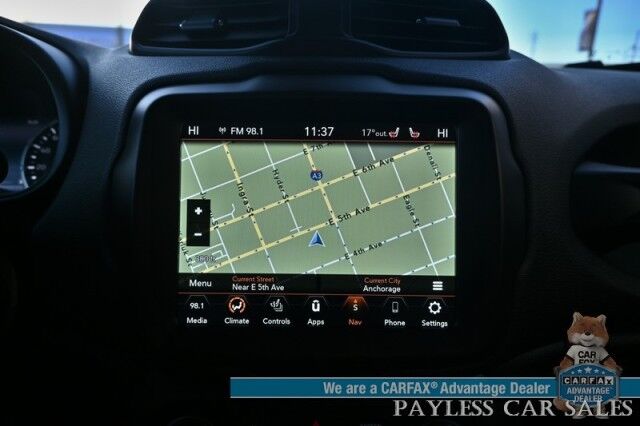 2023 Jeep Renegade Trailhawk / 4X4 / Auto Start / Power & Heated Leather Seats / Heated Steering Wheel / NAV / Lane Departure & Blind Spot Alert / Apple CarPlay & Android Auto / Back Up Camera / Keyless Entry & Start / 1-Owner Anchorage AK