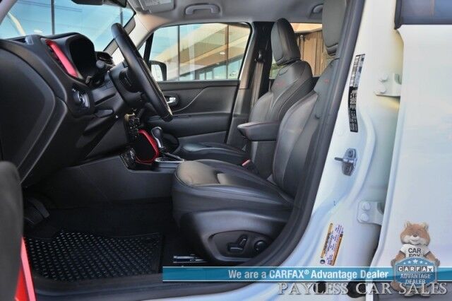 2023 Jeep Renegade Trailhawk / 4X4 / Auto Start / Power & Heated Leather Seats / Heated Steering Wheel / NAV / Lane Departure & Blind Spot Alert / Apple CarPlay & Android Auto / Back Up Camera / Keyless Entry & Start / 1-Owner Anchorage AK