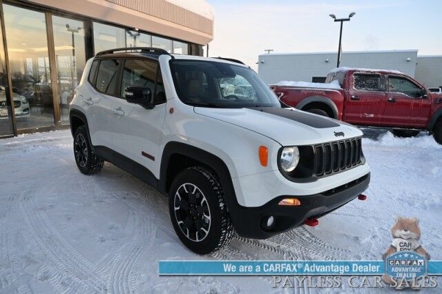 2023 Jeep Renegade Trailhawk / 4X4 / Auto Start / Power & Heated Leather Seats / Heated Steering Wheel / NAV / Lane Departure & Blind Spot Alert / Apple CarPlay & Android Auto / Back Up Camera / Keyless Entry & Start / 1-Owner Anchorage AK