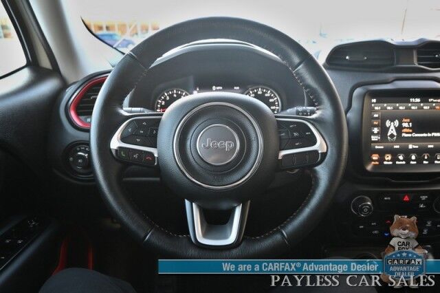 2023 Jeep Renegade Trailhawk / 4X4 / Elite Group / Auto Start / Heated Leather Seats & Steering Wheel / NAV / Lane Departure & Blind Spot Alert / Apple CarPlay & Android Auto / Back Up Camera / Keyless Entry & Start / 1-Owner Anchorage AK