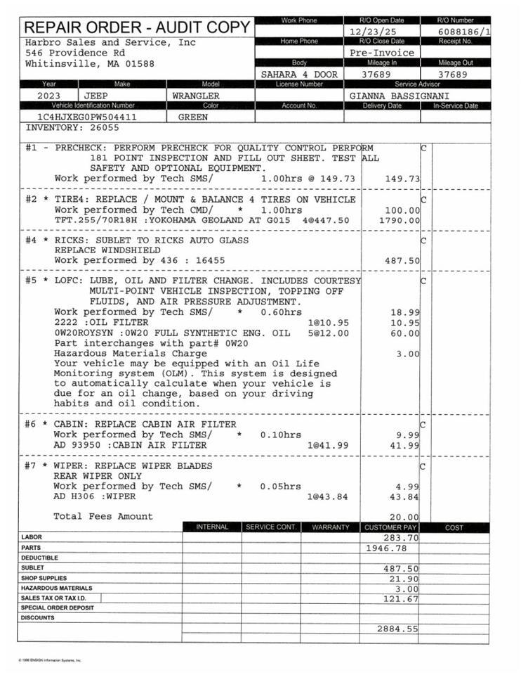 2023 Jeep Wrangler Sahara - 1 OWNER - FULLY LOADED - OVER 60K NEW Webster MA