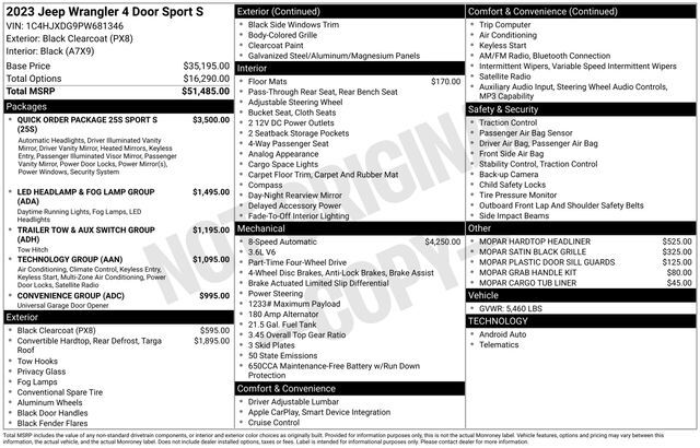 2023 Jeep Wrangler Sport S Raleigh NC