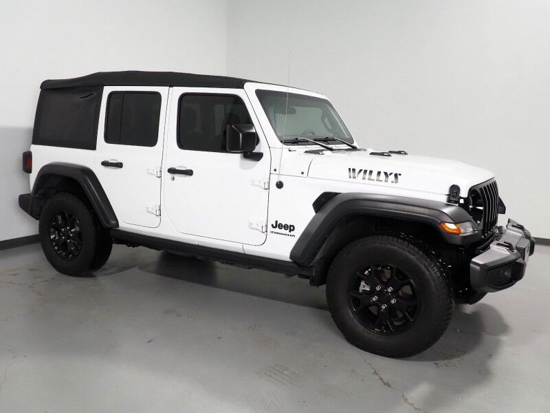 2023 Jeep Wrangler Willys 4WD *8-SPD AUTOMATIC, BACKUP-CAMERA, COLOR TOUCHSCREEN, SUNRIDER SOFT TOP, MULTI-FUNCTION STEERING WHEEL, 17 INCH ALLOYS, LED HEADLIGHTS, BLUETOOTH PHONE & AUDIO
