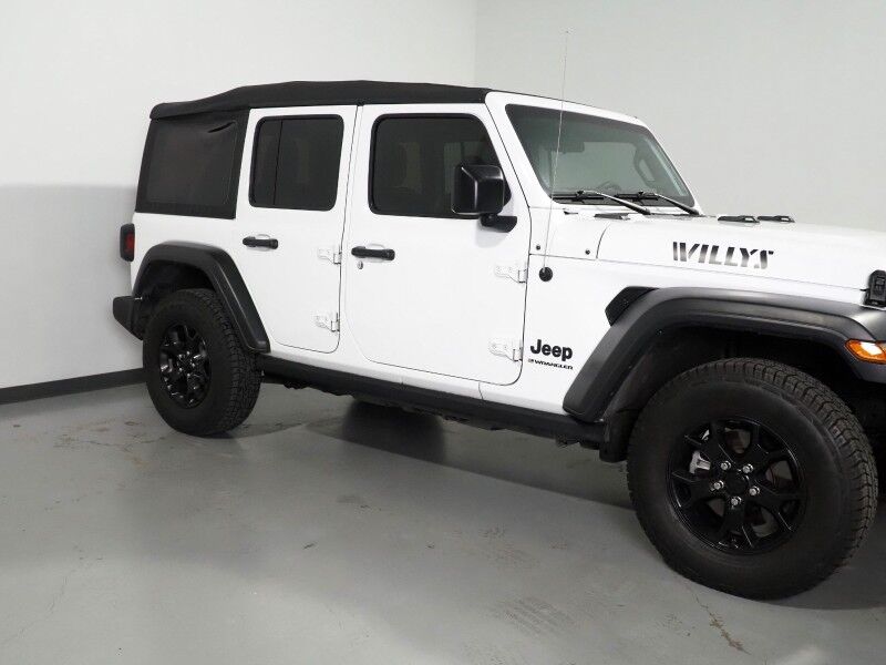 2023 Jeep Wrangler Willys 4WD *8-SPD AUTOMATIC, BACKUP-CAMERA, COLOR TOUCHSCREEN, SUNRIDER SOFT TOP, MULTI-FUNCTION STEERING WHEEL, 17 INCH ALLOYS, LED HEADLIGHTS, BLUETOOTH PHONE & AUDIO Round Rock TX