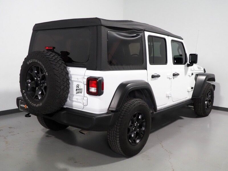 2023 Jeep Wrangler Willys 4WD *8-SPD AUTOMATIC, BACKUP-CAMERA, COLOR TOUCHSCREEN, SUNRIDER SOFT TOP, MULTI-FUNCTION STEERING WHEEL, 17 INCH ALLOYS, LED HEADLIGHTS, BLUETOOTH PHONE & AUDIO Round Rock TX