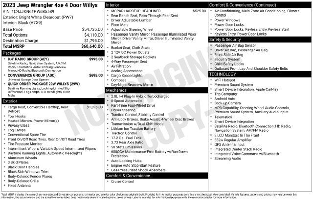 2023 Jeep Wrangler Willys 4xe Raleigh NC
