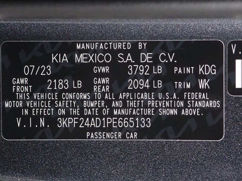 2023 Kia Forte LXS *TECHNOLOGY PKG, BACKUP-CAMERA, BLIND SPOT & LANE DEPARTURE ALERT, COLLISION ALERT w/BRAKING, COLOR TOUCHSCREEN, REMOTE KEYLESS ENTRY, ALLOY WHEELS, BLUETOOTH, ANDROID & APPLE Round Rock TX