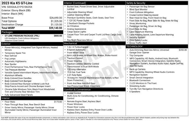 2023 Kia K5 GT-Line Raleigh NC