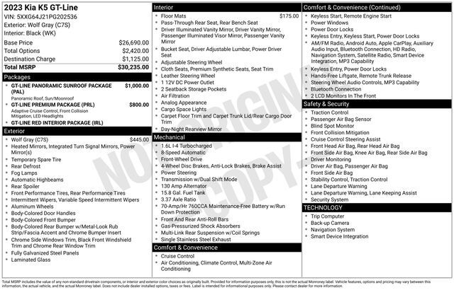 2023 Kia K5 GT-Line Raleigh NC