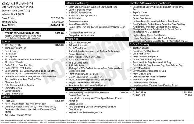 2023 Kia K5 GT-Line Raleigh NC