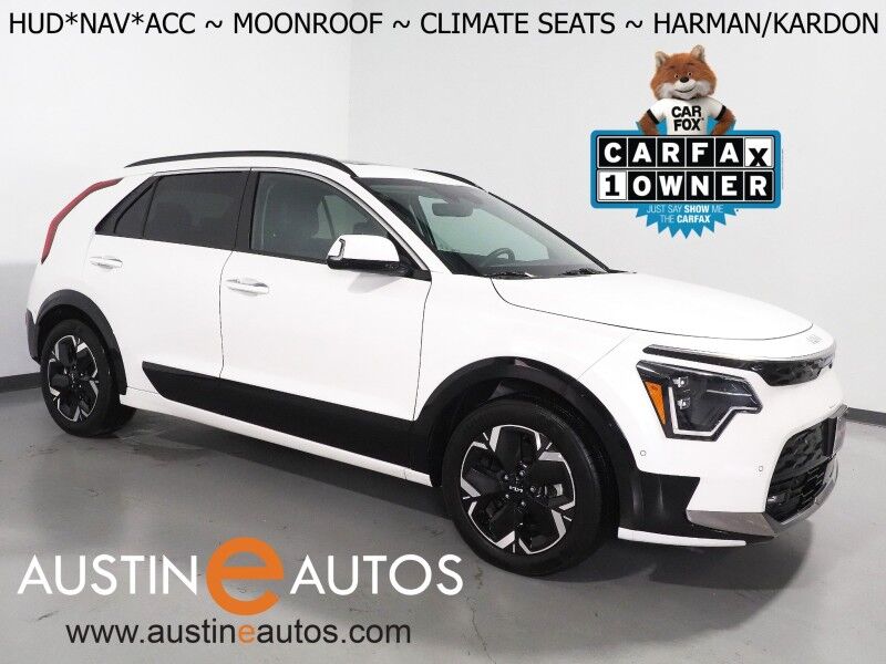 2023 Kia Niro EV Wave *HEADS-UP DISPLAY, NAVIGATION, ADAPTIVE CRUISE, SAFETY ALERTS, BACKUP-CAMERA, COLOR TOUCHSCREEN, MOONROOF, CLIMATE SEATS, HEATED STEERING, HARMAN/KARDON, WIRELESS CHARGING, ANROID & APPLE