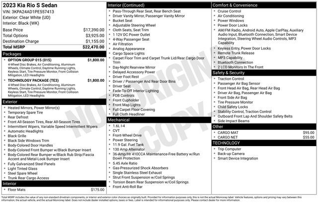 2023 Kia Rio S Raleigh NC