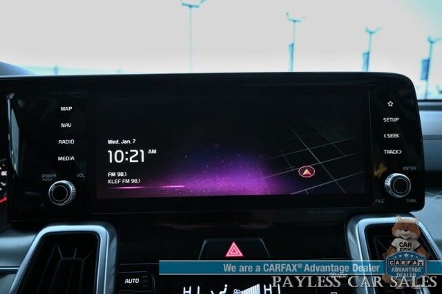 2023 Kia Sorento Hybrid EX / AWD / Auto Start / Power & Heated Leather Seats / NAV / Adaptive Cruise Control / Lane Departure & Blind Spot Alert / Apple CarPlay & Android Auto / Back Up Camera / 3rd Row / Seats 6 / 1-Owner Anchorage AK