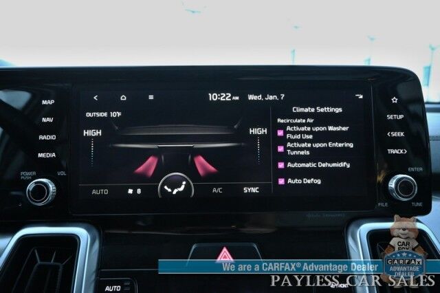 2023 Kia Sorento Hybrid EX / AWD / Auto Start / Power & Heated Leather Seats / NAV / Adaptive Cruise Control / Lane Departure & Blind Spot Alert / Apple CarPlay & Android Auto / Back Up Camera / 3rd Row / Seats 6 / 1-Owner Anchorage AK