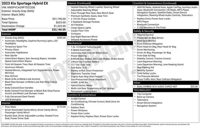 2023 Kia Sportage Hybrid EX Raleigh NC