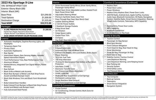 2023 Kia Sportage X-Line Raleigh NC