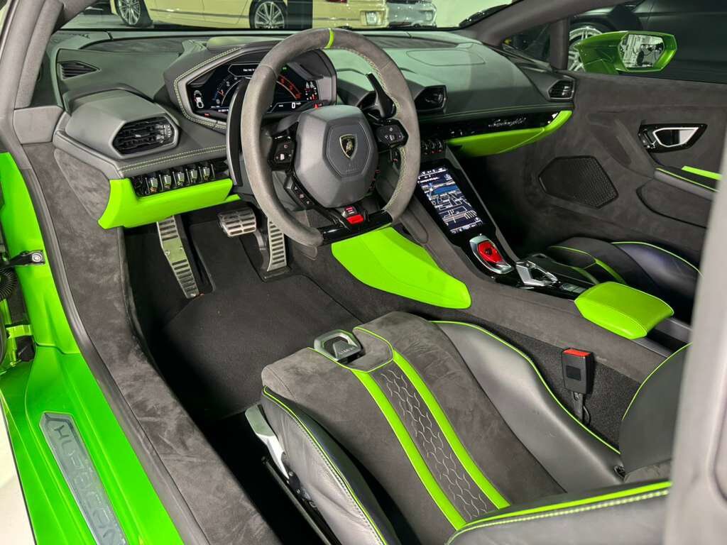 2023 Lamborghini Huracan Tecnica Verde Selvans paint/calipers, Ad Personam interior, centerlock wheels AND MORE!! Fort Lauderdale FL