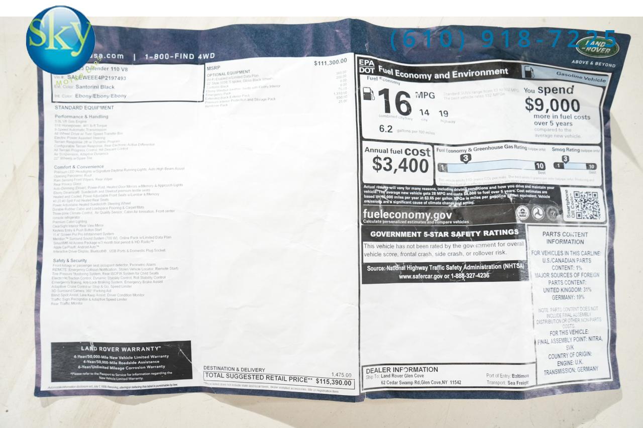 2023 Land Rover Defender 110 AWD V8 4WD West Chester PA