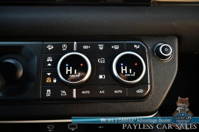 2023 Land Rover Defender 90 SE / AWD / Off Road Pkg / Air Suspension / Heated Leather Seats & Steering Wheel / NAV / Sunroof / Meridian Speakers / Adaptive Cruise / Lane Depart & Blind Spot / Apple CarPlay & Android Auto / 1-Owner Anchorage AK