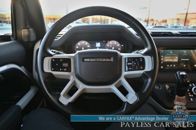 2023 Land Rover Defender 90 SE / AWD / Off Road Pkg / Air Suspension / Heated Leather Seats & Steering Wheel / NAV / Sunroof / Meridian Speakers / Adaptive Cruise / Lane Depart & Blind Spot / Apple CarPlay & Android Auto / 1-Owner Anchorage AK