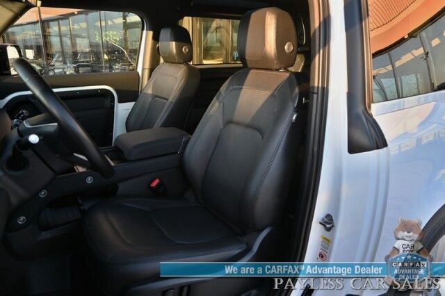 2023 Land Rover Defender SE / AWD / Power & Heated Leather Seats / Heated Steering Wheel / NAV / Sunroof / Meridian Speakers / Adaptive Cruise Control / Lane Depart & Blind Spot / Apple CarPlay & Android Auto / Back Up Cam / 1-Owner Anchorage AK 2023 Land Rover Defender SE / AWD / Power & Heated Leather Seats / Heated Steering Wheel / NAV / Sunroof / Meridian Speakers / Adaptive Cruise Control / Lane Depart & Blind Spot / Apple CarPlay & Android Auto / Back Up Cam / 1-Owner Anchorage AK