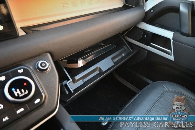 2023 Land Rover Defender SE / AWD / Power & Heated Leather Seats / Heated Steering Wheel / NAV / Sunroof / Meridian Speakers / Adaptive Cruise Control / Lane Depart & Blind Spot / Apple CarPlay & Android Auto / Back Up Cam / 1-Owner Anchorage AK 2023 Land Rover Defender SE / AWD / Power & Heated Leather Seats / Heated Steering Wheel / NAV / Sunroof / Meridian Speakers / Adaptive Cruise Control / Lane Depart & Blind Spot / Apple CarPlay & Android Auto / Back Up Cam / 1-Owner Anchorage AK