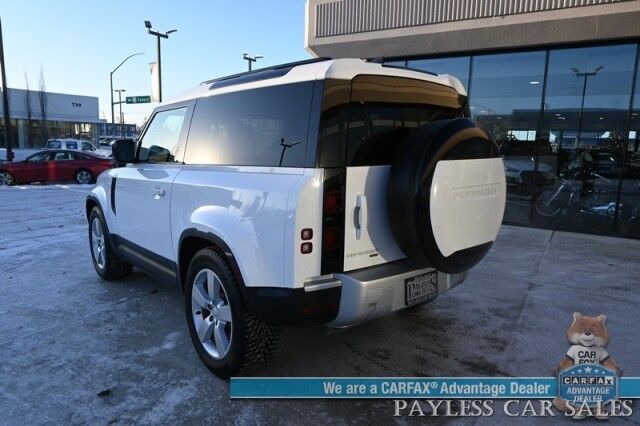 2023 Land Rover Defender SE / AWD / Power & Heated Leather Seats / Heated Steering Wheel / NAV / Sunroof / Meridian Speakers / Adaptive Cruise Control / Lane Depart & Blind Spot / Apple CarPlay & Android Auto / Back Up Cam / 1-Owner Anchorage AK 2023 Land Rover Defender SE / AWD / Power & Heated Leather Seats / Heated Steering Wheel / NAV / Sunroof / Meridian Speakers / Adaptive Cruise Control / Lane Depart & Blind Spot / Apple CarPlay & Android Auto / Back Up Cam / 1-Owner Anchorage AK