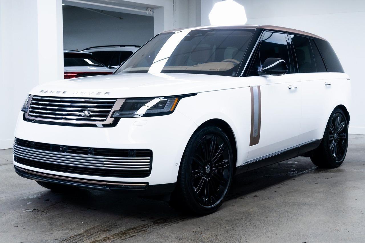 2023 Land Rover Range Rover SV Satin White Ceramic Finisher with Embossed Mosaic Portland OR