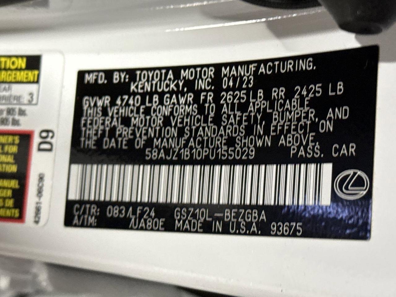 2023 Lexus ES 350 F SPORT Handling San Antonio TX