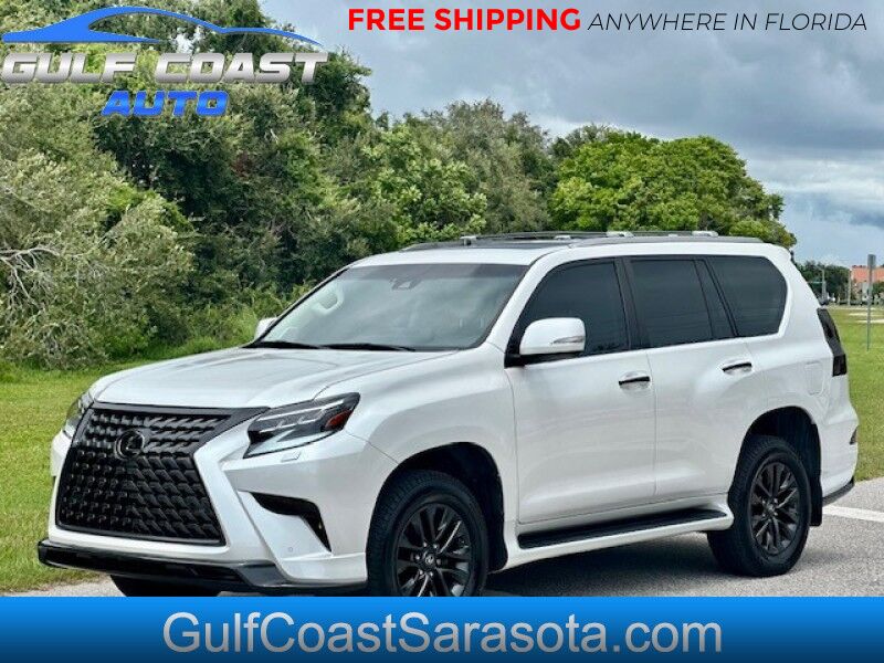2023 Lexus GX 460 PREMIUM SUNROOF AWD ECRU COLOR PEARL WHITE ONLY 9K MILES LOWER LIP BUMPERS CHROME DELETE BLACK FREE SHIPPING IN FLORIDA Sarasota FL