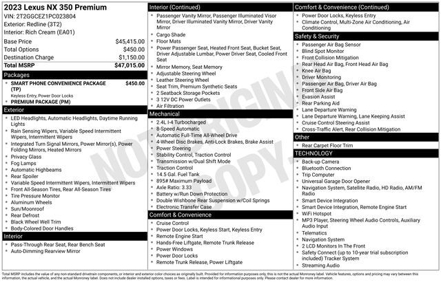 2023 Lexus NX 350 Premium Raleigh NC