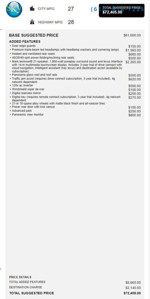 2023 Lexus RX AWD RX 500h F SPORT Performance