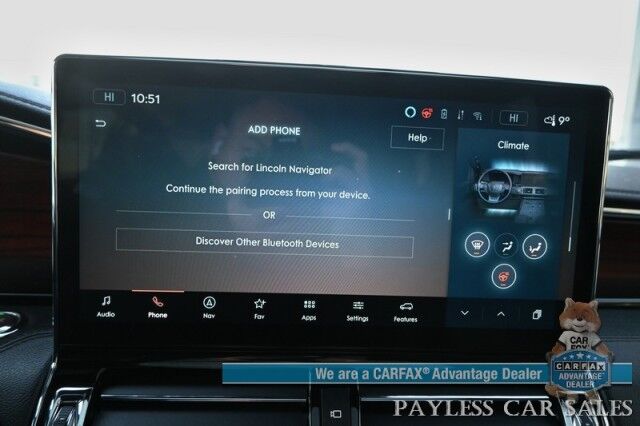 2023 Lincoln Navigator L Reserve / 4X4 / Luxury Pkg / Auto Start / Heated & Cooled Seats / Heated Steering / Sunroof / HUD / Adaptive Cruise / Lane Depart & Blind Spot / 3rd Row / Seats 7 / Heavy Duty Tow Pkg / Block Heater / 1-Owner Anchorage AK 2023 Lincoln Navigator L Reserve / 4X4 / Luxury Pkg / Auto Start / Heated & Cooled Seats / Heated Steering / Sunroof / HUD / Adaptive Cruise / Lane Depart & Blind Spot / 3rd Row / Seats 7 / Heavy Duty Tow Pkg / Block Heater / 1-Owner Anchorage AK