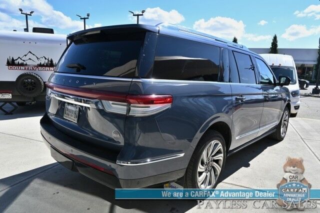 2023 Lincoln Navigator L Reserve / 4X4 / Luxury Pkg / Auto Start / Heated & Cooled Seats / Heated Steering / Sunroof / HUD / Adaptive Cruise / Lane Depart & Blind Spot / 3rd Row / Seats 7 / Heavy Duty Tow Pkg / Block Heater / 1-Owner Anchorage AK
