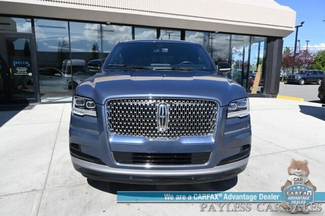 2023 Lincoln Navigator L Reserve / 4X4 / Luxury Pkg / Auto Start / Heated & Cooled Seats / Heated Steering / Sunroof / HUD / Adaptive Cruise / Lane Depart & Blind Spot / 3rd Row / Seats 7 / Heavy Duty Tow Pkg / Block Heater / 1-Owner Anchorage AK