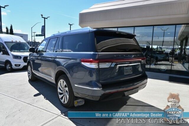 2023 Lincoln Navigator L Reserve / 4X4 / Luxury Pkg / Auto Start / Heated & Cooled Seats / Heated Steering / Sunroof / HUD / Adaptive Cruise / Lane Depart & Blind Spot / 3rd Row / Seats 7 / Heavy Duty Tow Pkg / Block Heater / 1-Owner Anchorage AK