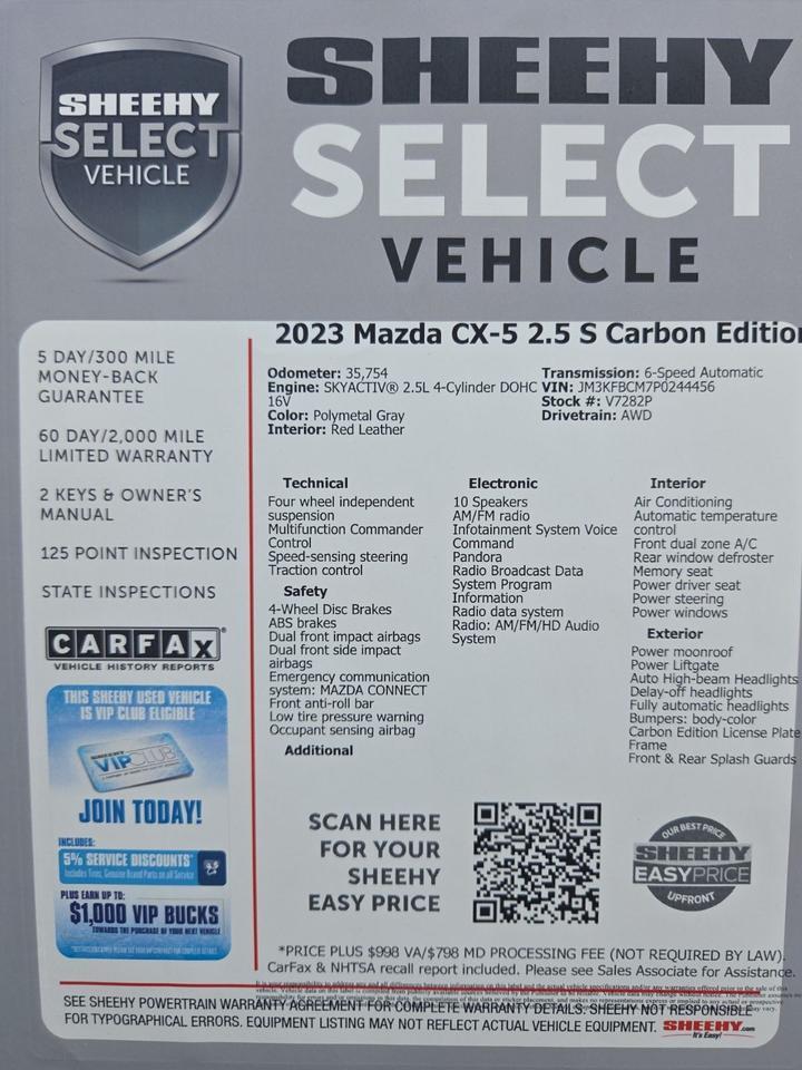 2023 MAZDA CX-5 2.5 S Carbon Edition Waldorf MD