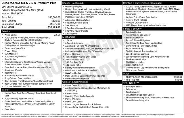 2023 MAZDA CX-5 2.5 S Premium Plus Package Raleigh NC